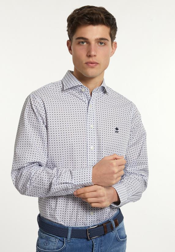 river woods Regular fit katoenen fantasiehemd multi