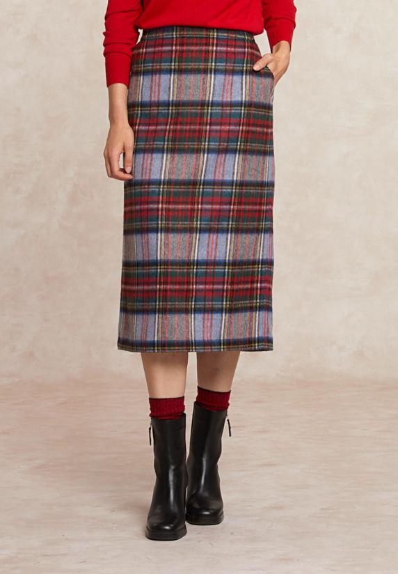 River Woods A-lijn Geruite Midirok Multi