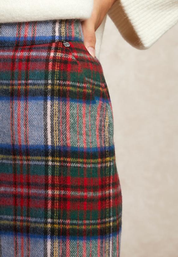 River Woods A-lijn Geruite Midirok Multi