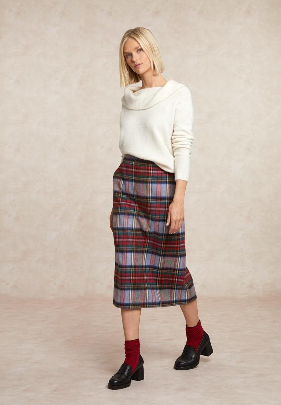 River Woods A-lijn Geruite Midirok Multi