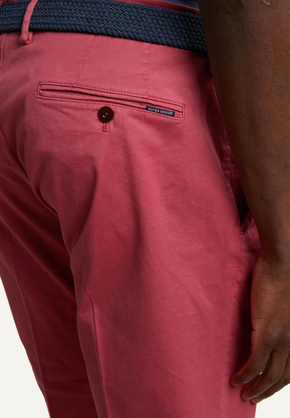 River Woods Basic Chinobroek Stretch Currant