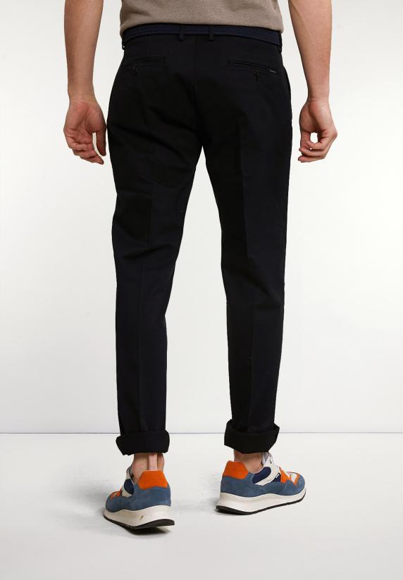 River Woods Basic Chinobroek Stretch Navy