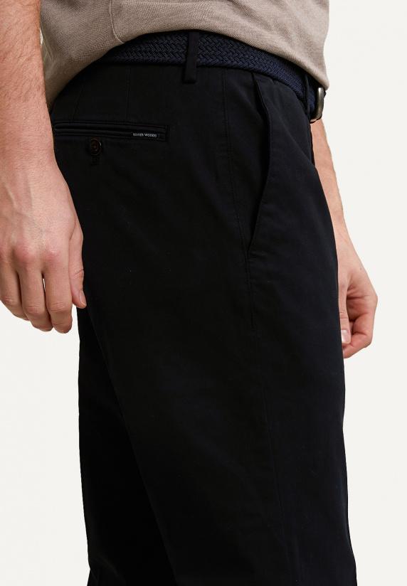 River Woods Basic Chinobroek Stretch Navy