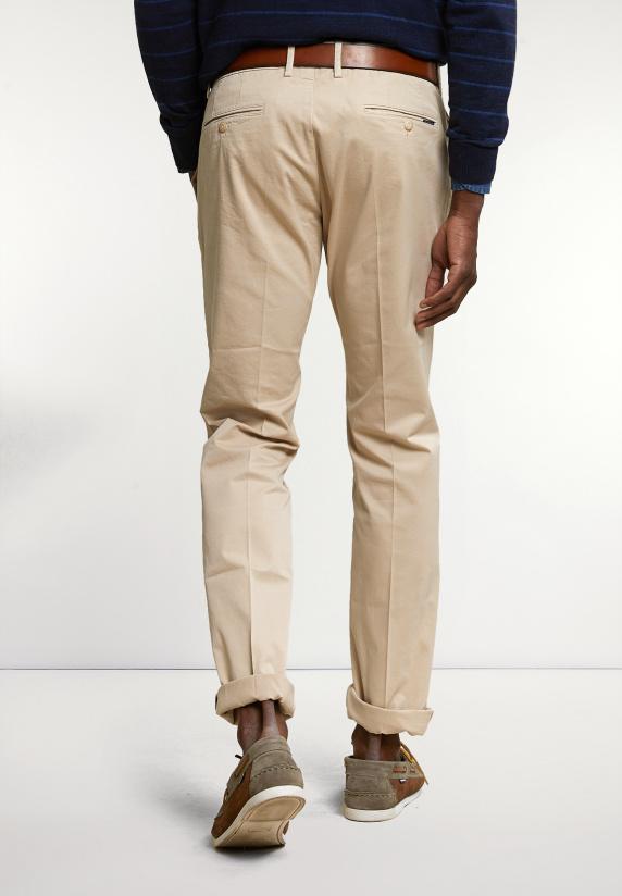 River Woods Basic Chinobroek Stretch Sand