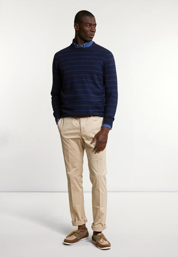 River Woods Basic Chinobroek Stretch Sand