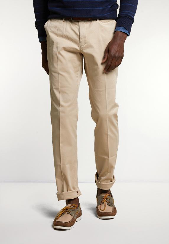 River Woods Basic Chinobroek Stretch Sand