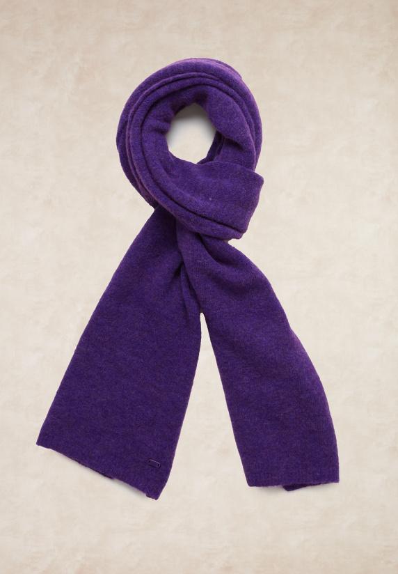 river woods Basic effen wol-alpaca sjaal paars