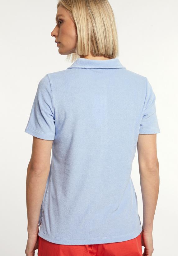 River Woods Basic éponge Polo Korte Mouwen Blauw