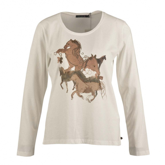 river woods Basic gebroken wit T-shirt