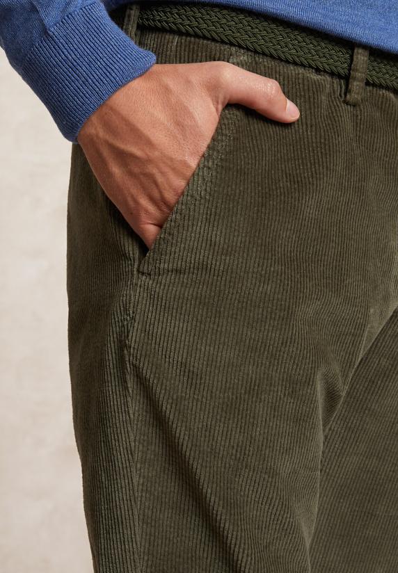 River Woods Basic Ribfluwelen Stretch Broek Garden