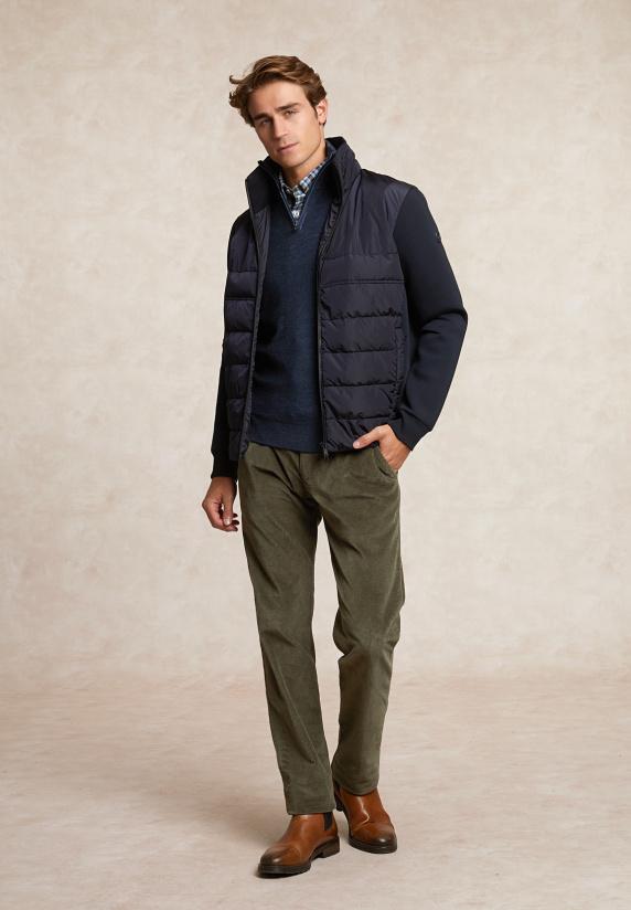 River Woods Basic Ribfluwelen Stretch Broek Garden