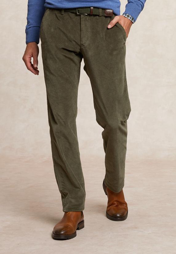 river woods Basic ribfluwelen stretch broek garden