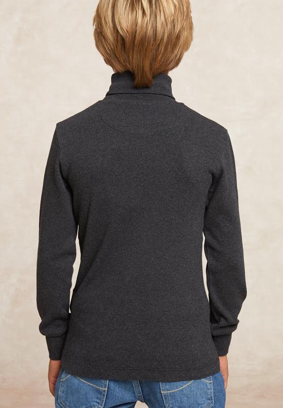 River Woods Basic Rolkraag T-shirt Charcoal Mix