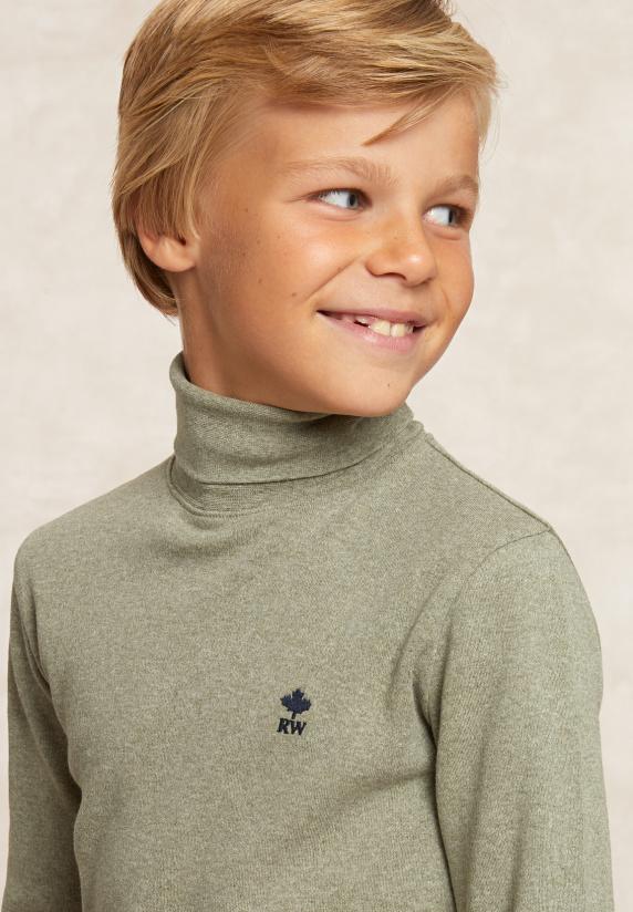 River Woods Basic Rolkraag T-shirt Eden Mix