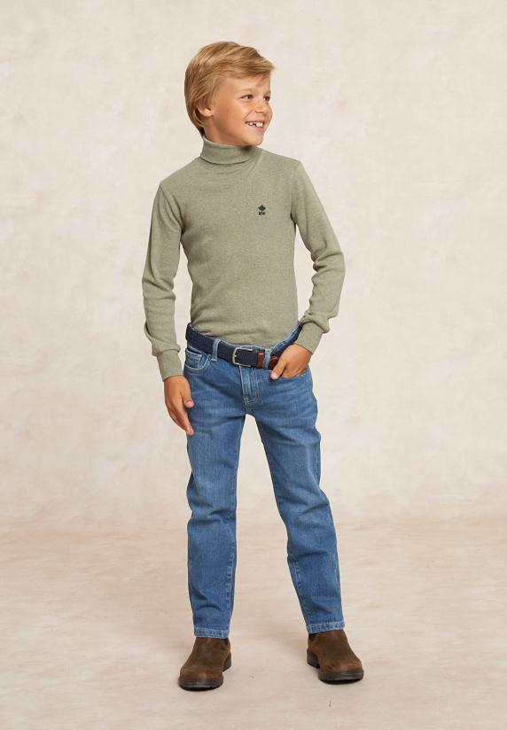 River Woods Basic Rolkraag T-shirt Eden Mix