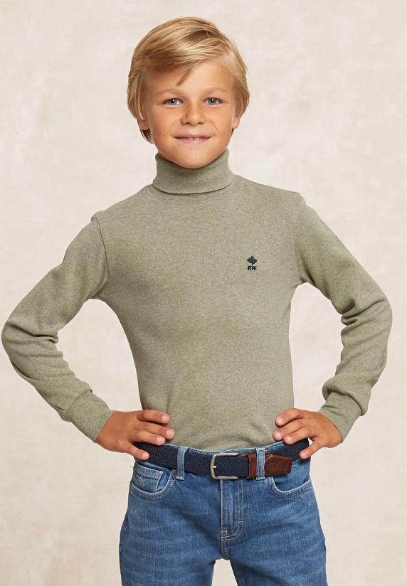 river woods Basic rolkraag T-shirt eden mix