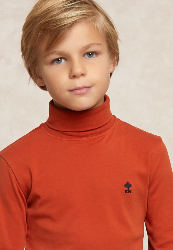 River Woods Basic Rolkraag T-shirt Mustang