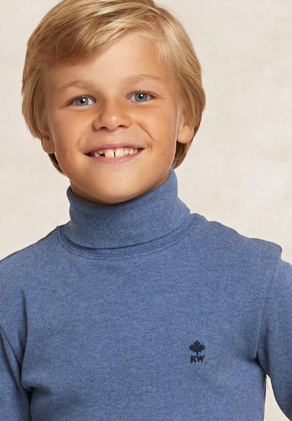 River Woods Basic Rolkraag T-shirt Night Sky Mix