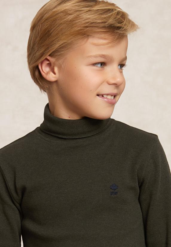 River Woods Basic Rolkraag T-shirt Olive Mix