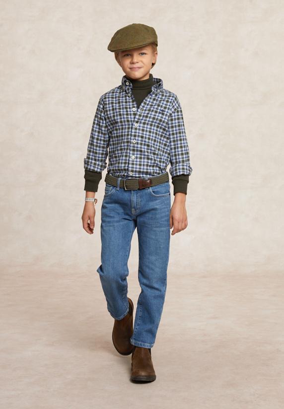 River Woods Basic Rolkraag T-shirt Olive Mix