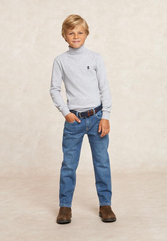 River Woods Basic Rolkraag T-shirt Oxford Mix