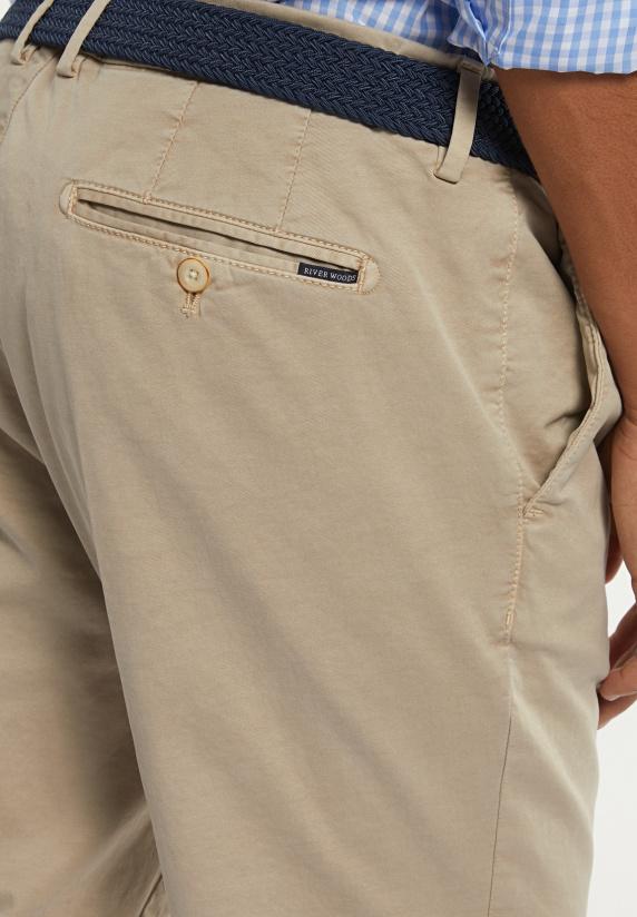 River Woods Basic Stretch Chinobroek Beige