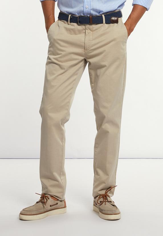 river woods Basic stretch chinobroek beige