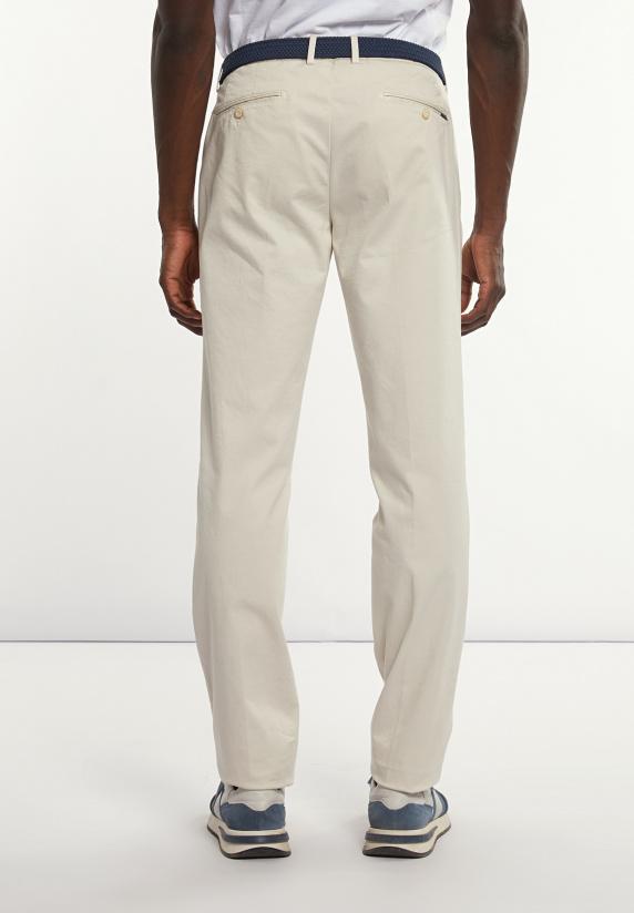 River Woods Basic Stretch Chinobroek Ivory