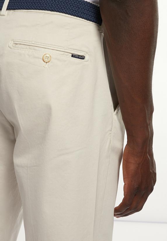 River Woods Basic Stretch Chinobroek Ivory