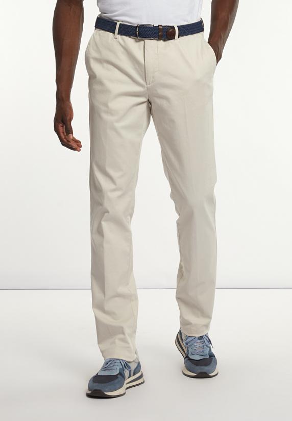 river woods Basic stretch chinobroek ivory
