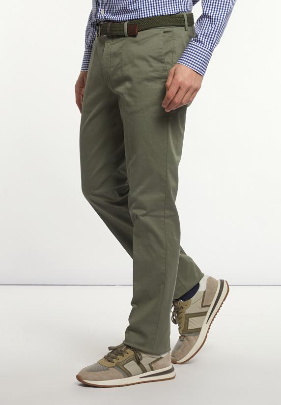 River Woods Basic Stretch Chinobroek Kaki