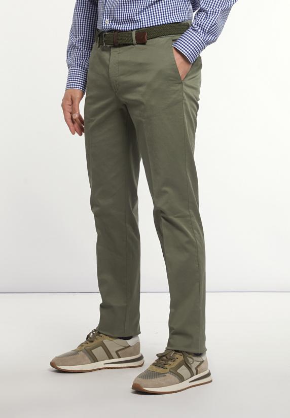 River Woods Basic Stretch Chinobroek Kaki