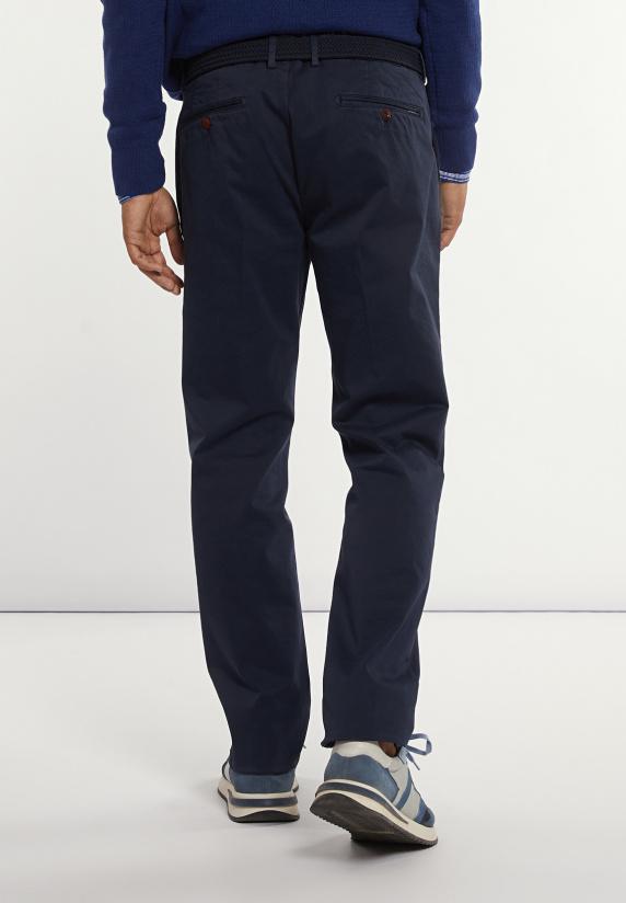 River Woods Basic Stretch Chinobroek Navy