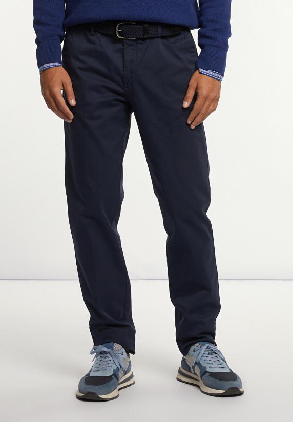 river woods Basic stretch chinobroek navy