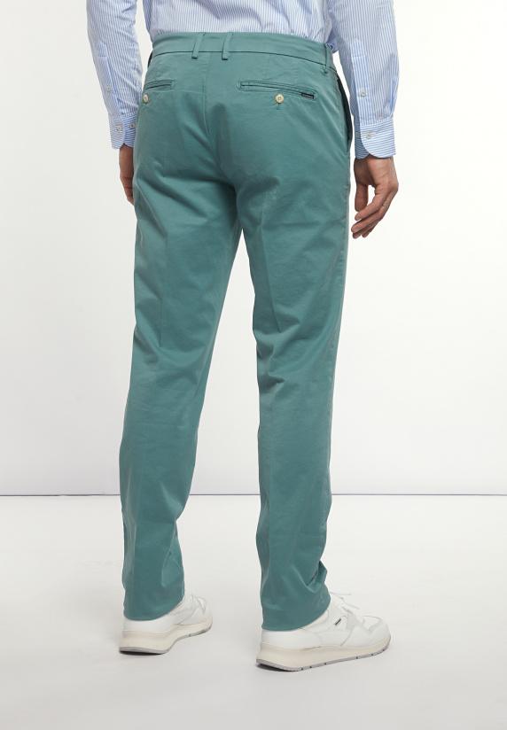 River Woods Basic Stretch Chinobroek Opal Green
