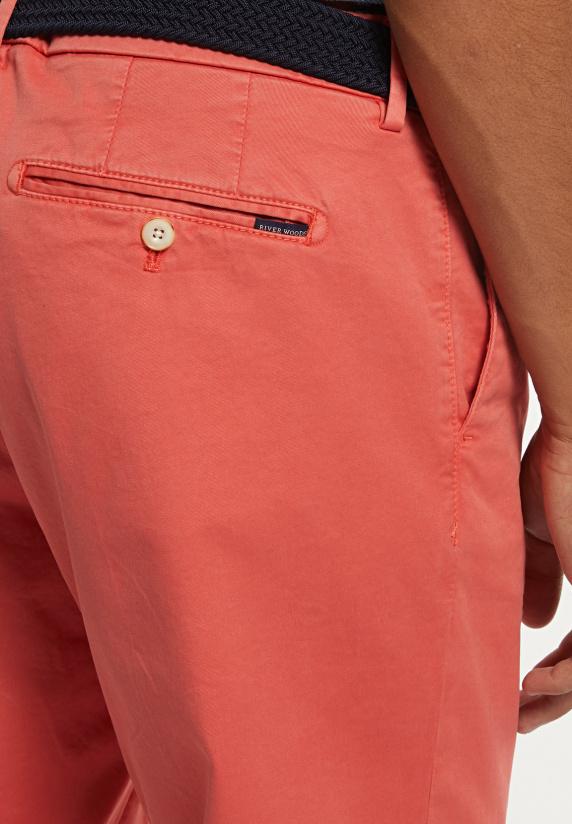 River Woods Basic Stretch Chinobroek Pastel Red