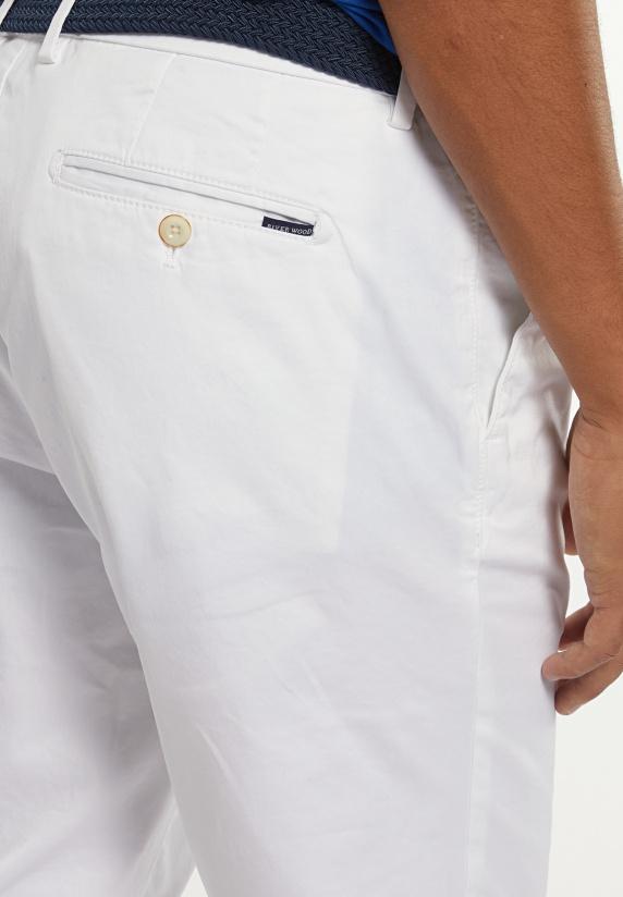 River Woods Basic Stretch Chinobroek White