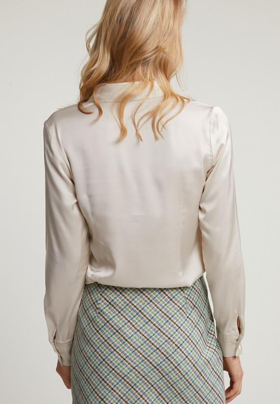 River Woods Beige Klassieke Blouse Met Knopen