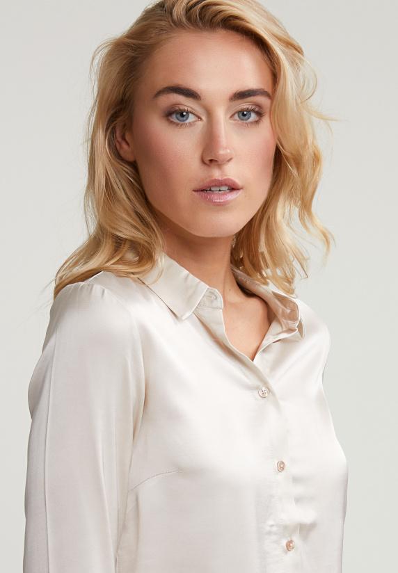 River Woods Beige Klassieke Blouse Met Knopen