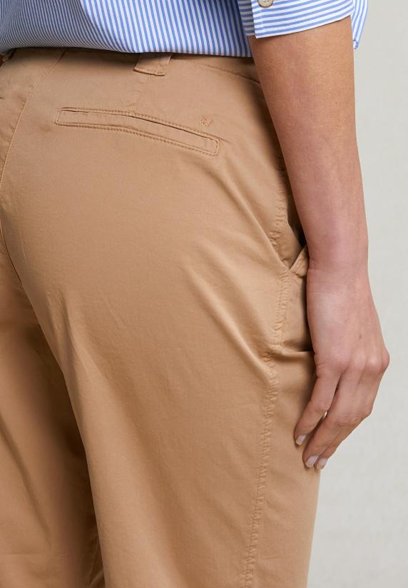 River Woods Beige Lange Broek Opgestikte Zak