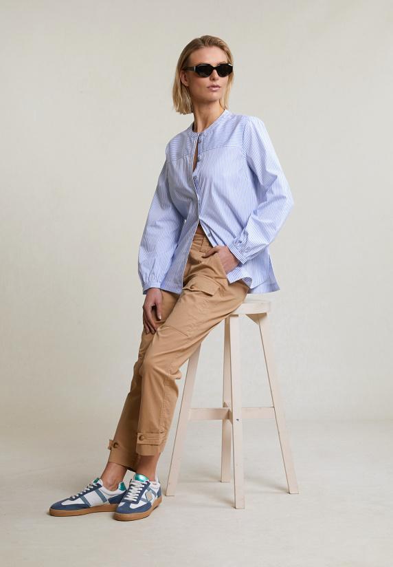 river woods Beige lange broek opgestikte zak