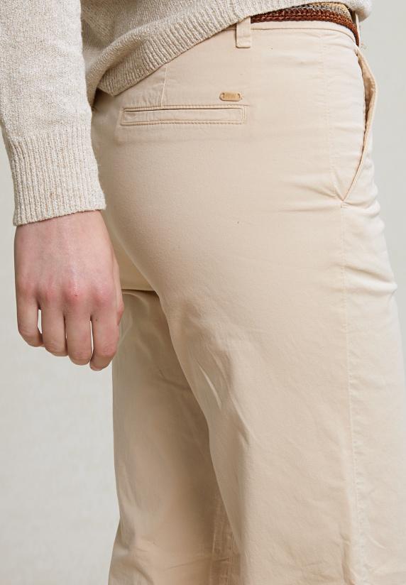 River Woods Beige Rechte Stretch Broek