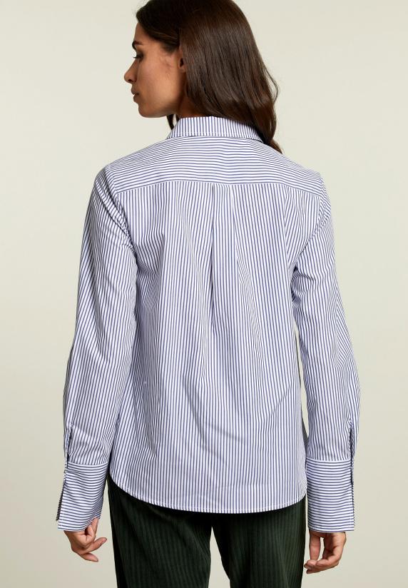 River Woods Blauw/wit Gestreepte Blouse