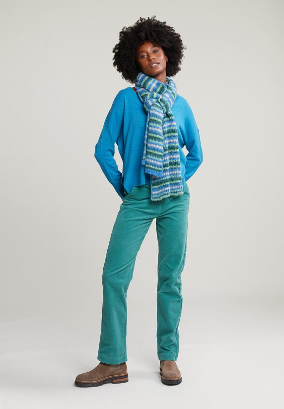 River Woods Blauwe Basic V-hals Trui Lange Mouwen