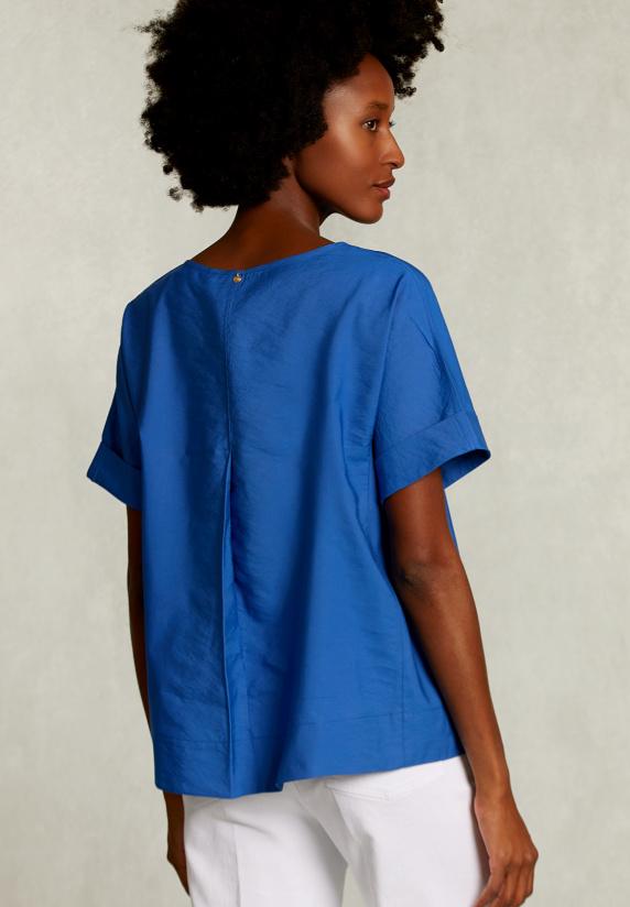 River Woods Blauwe Effen Oversized Blouse