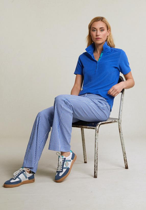 River Woods Blauwe éponge Polo Korte Mouwen