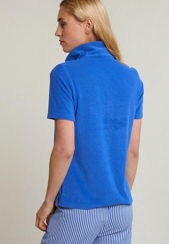 River Woods Blauwe éponge Polo Korte Mouwen