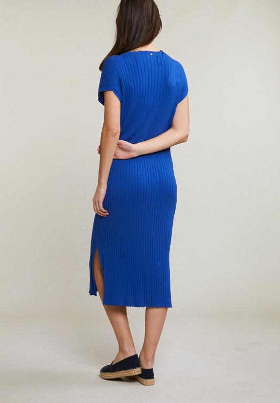 River Woods Blauwe Geribde Mouwloze Jurk