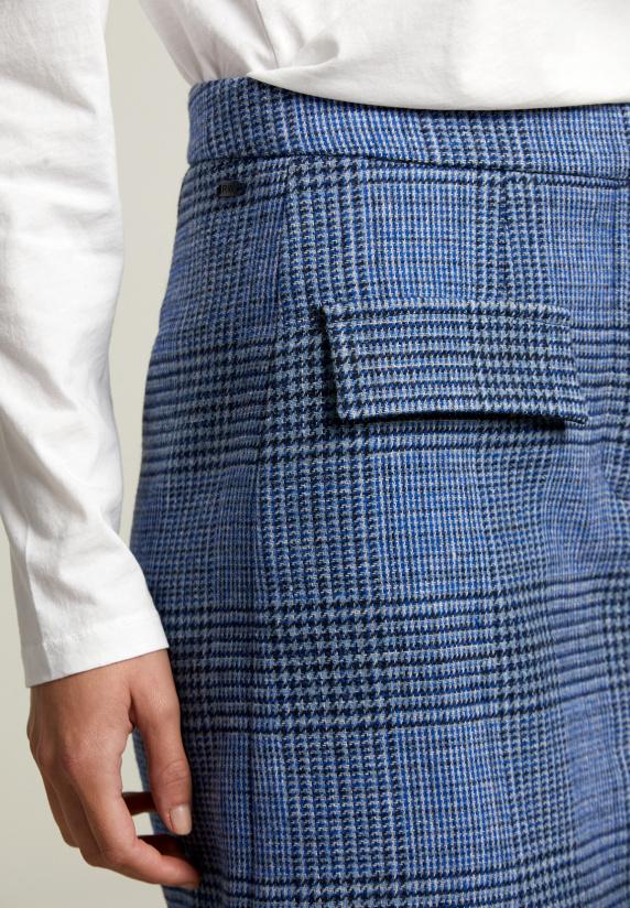 River Woods Blauwe Geruite Broekrok