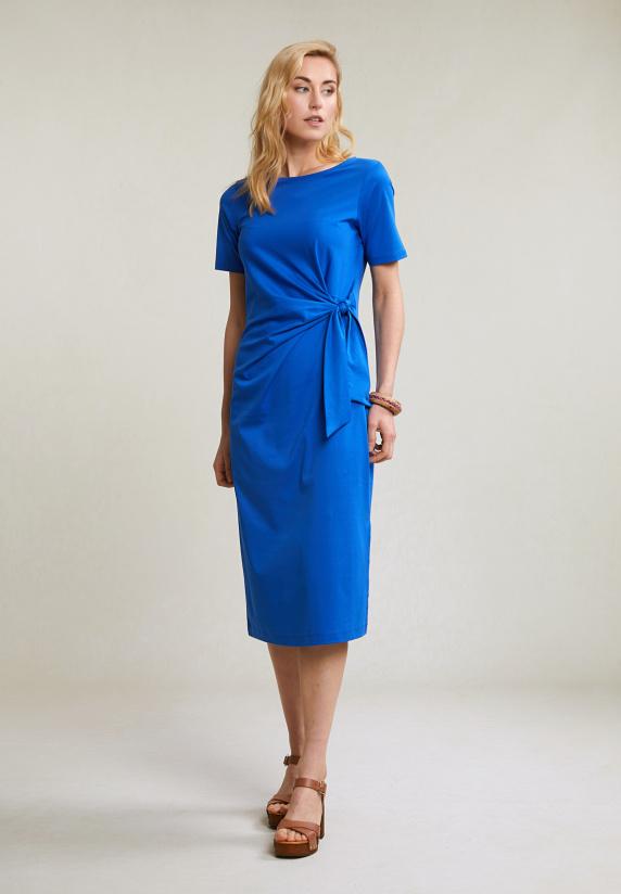 river woods Blauwe jerseyjurk korte mouwen